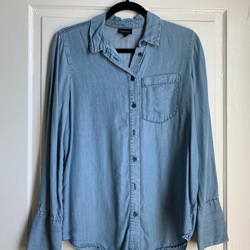 Who What Wear Denim Button Down